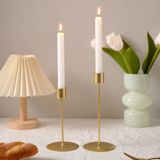 1pcs Candlestick Crafts Simple Nordic Desk Candle Ornament Candle Holder for Dining Room Thanksgiving Wedding Festivals Gift