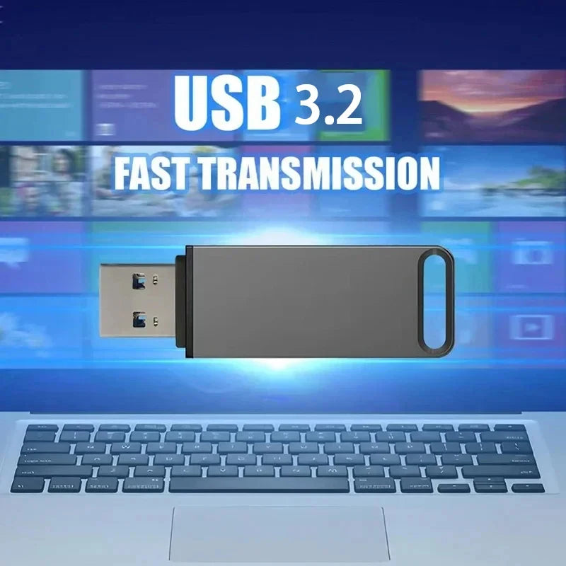 Xiaomi Mijia 16TB USB3.2 High Speed Transfer Mini Flash Drive Type C U Flash SSD Metal Waterproof U Drive Portable Flash Drive