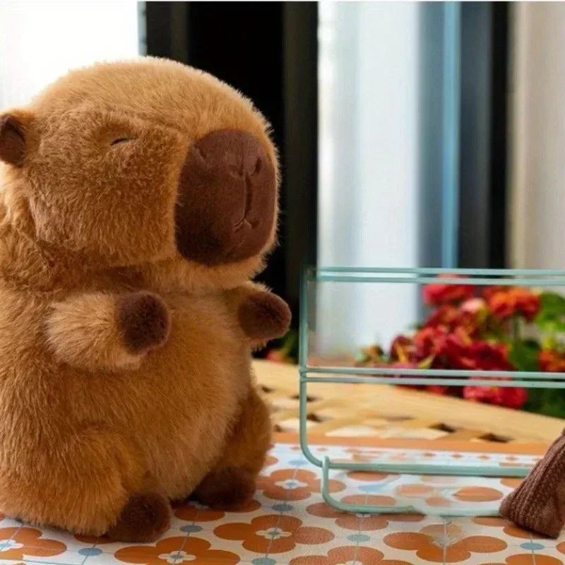 23cm Capybara Plush Simulation Capibara Anime Fluffty Toy Cute Doll Stuffed Animals Soft Doll Plush Christmas Thanksgiving Gift