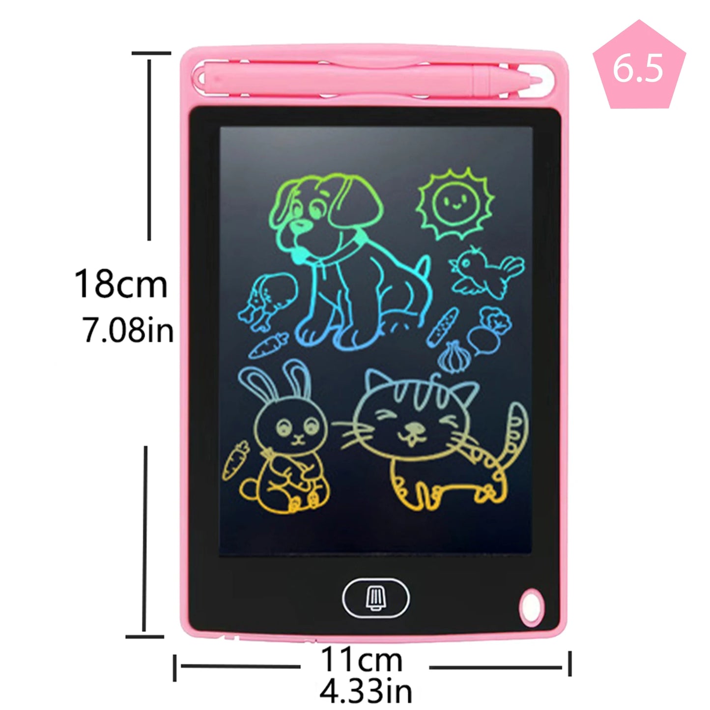 6.5 in LCD Writing Tablet Drawing Board Educational Toys For Children Birthday, Thanksgiving, Halloween, Easter, Christmas gifts