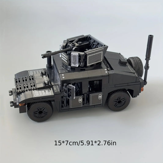 Black Hummer 2 Assembly Model Puzzle Assembly Building Blocks Toy Gift Armored Vehicle,Halloween/Thanksgiving Day/Christmas gift