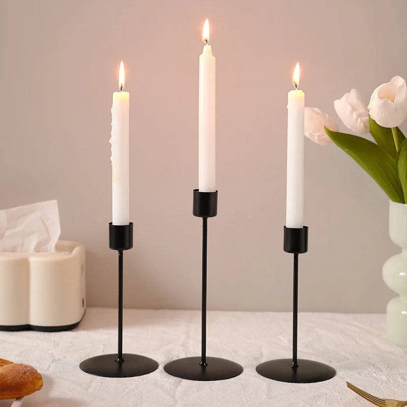 1pcs Candlestick Crafts Simple Nordic Desk Candle Ornament Candle Holder for Dining Room Thanksgiving Wedding Festivals Gift