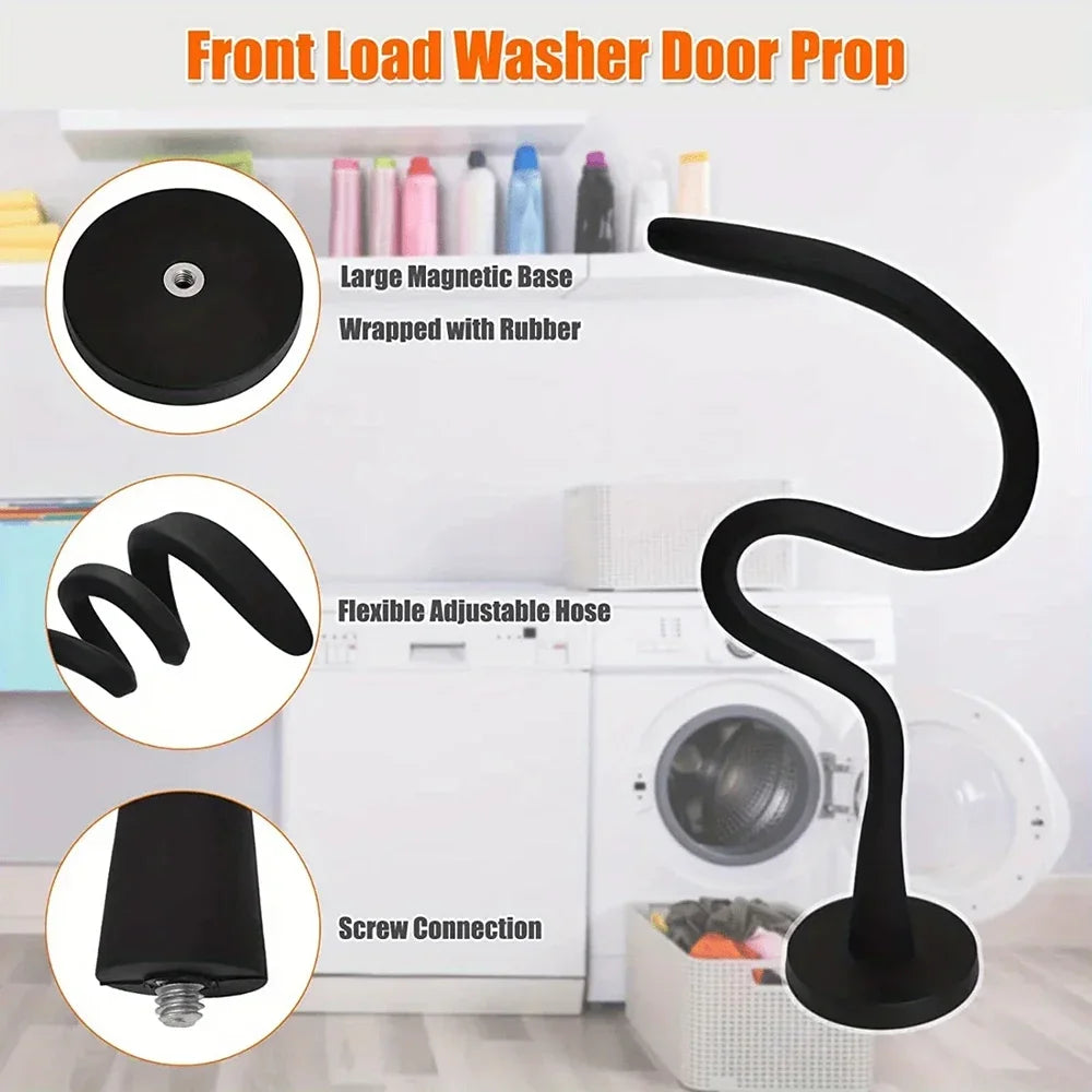 Washing Machine Part Magnetic Washer Door Prop Punch,High Stability Silicone Flexible Door Holder Stopper for Front Load Machine